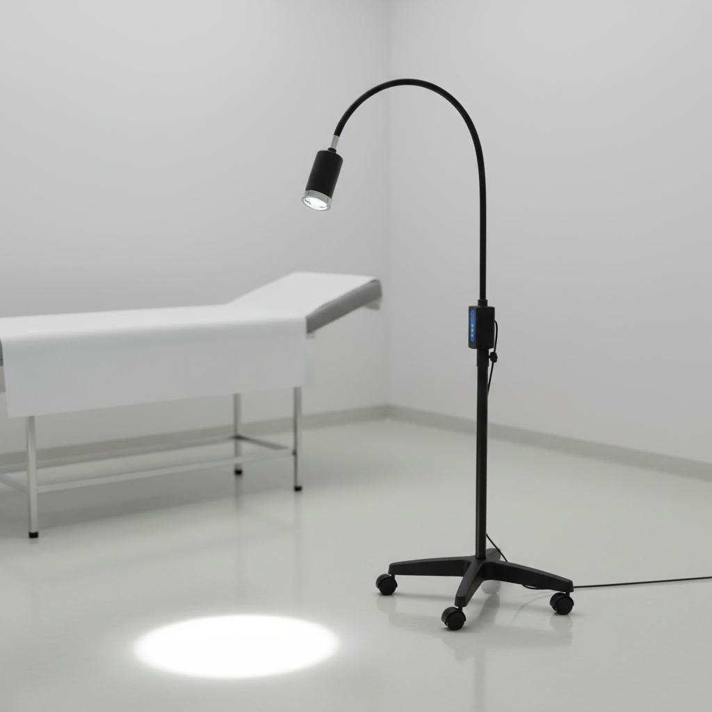 LED examination lamp in clinical setting